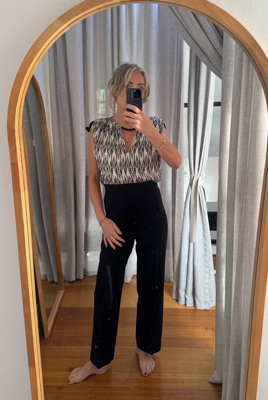 Scanlan Theodore Black Tailored Pant - Size 8