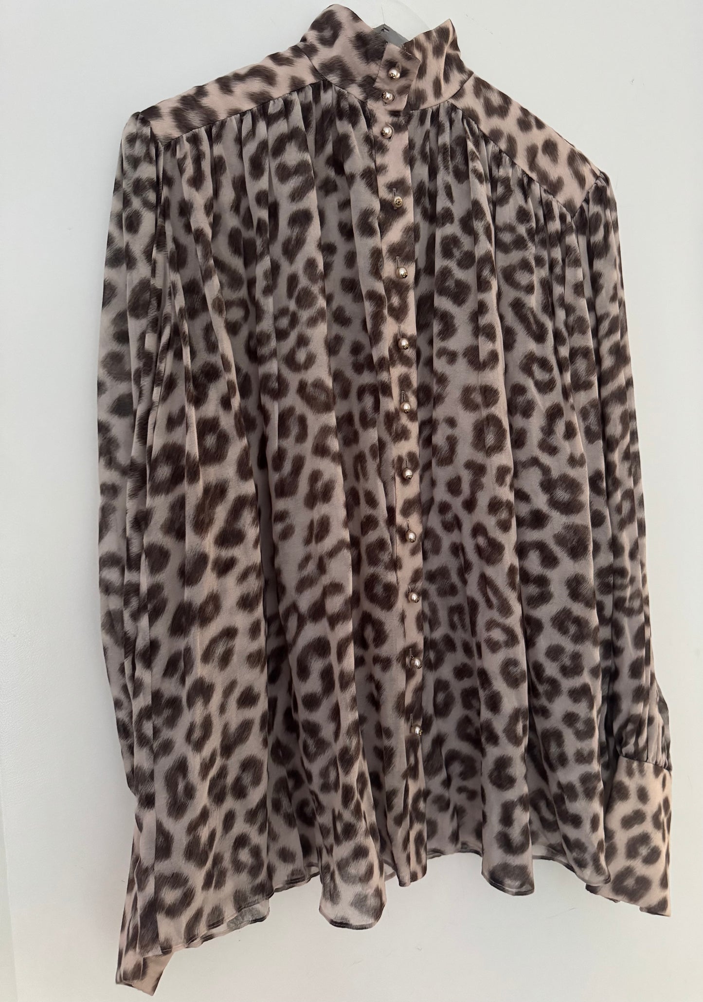 Zimmermann Leopard Dancer Lantern Blouse - Size 1