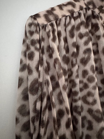 Zimmermann Leopard Dancer Lantern Blouse - Size 1