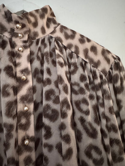 Zimmermann Leopard Dancer Lantern Blouse - Size 1