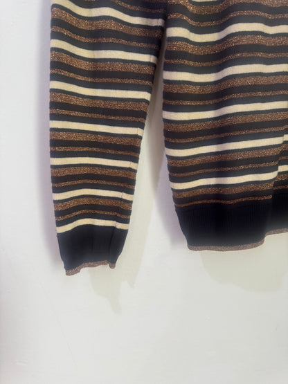 Scotch & Soda Navy & Gold KKnit Sweater - Size L