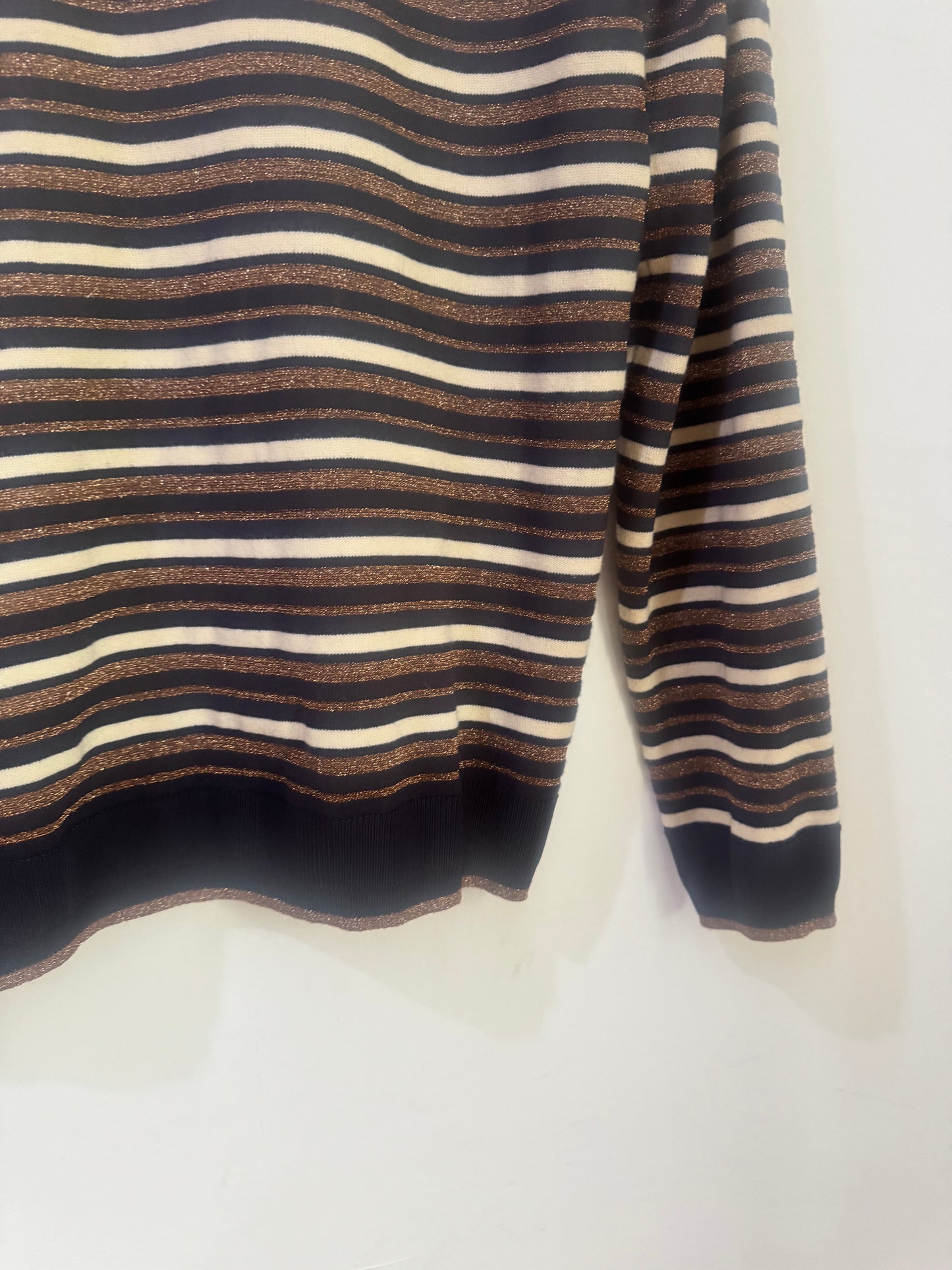 Scotch & Soda Navy & Gold KKnit Sweater - Size L