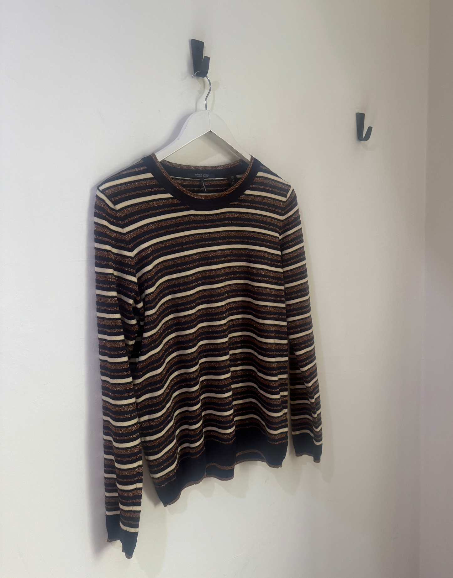Scotch & Soda Navy & Gold KKnit Sweater - Size L