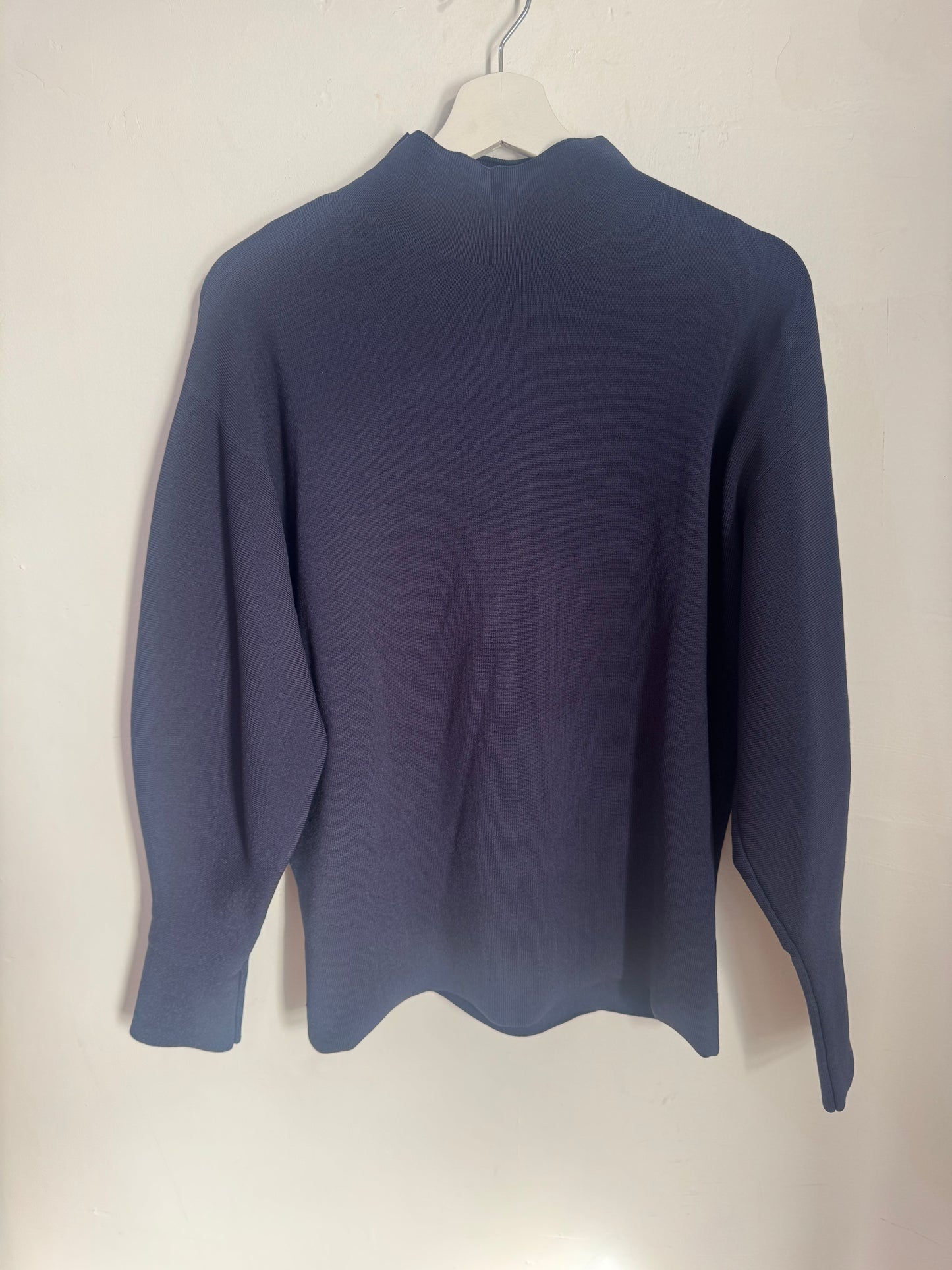 Camilla and Marc Navy Turtle Neck Crepe Knit Sweater - Size S