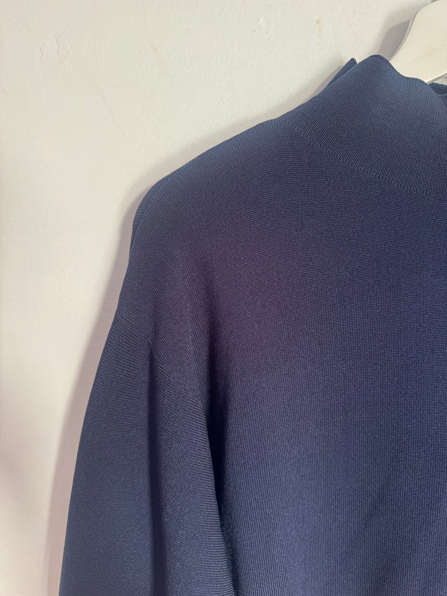 Camilla and Marc Navy Turtle Neck Crepe Knit Sweater - Size S