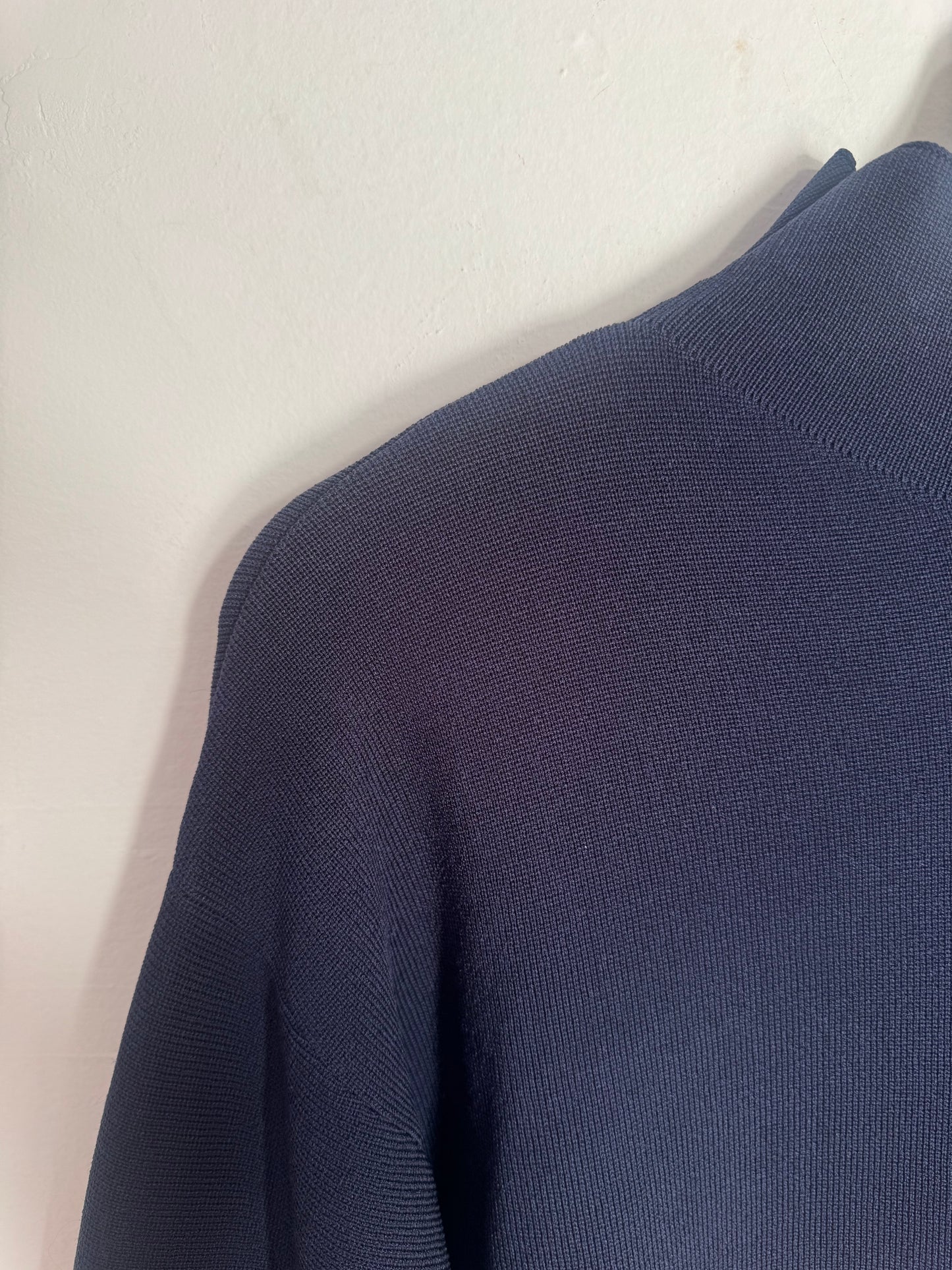 Camilla and Marc Navy Turtle Neck Crepe Knit Sweater - Size S