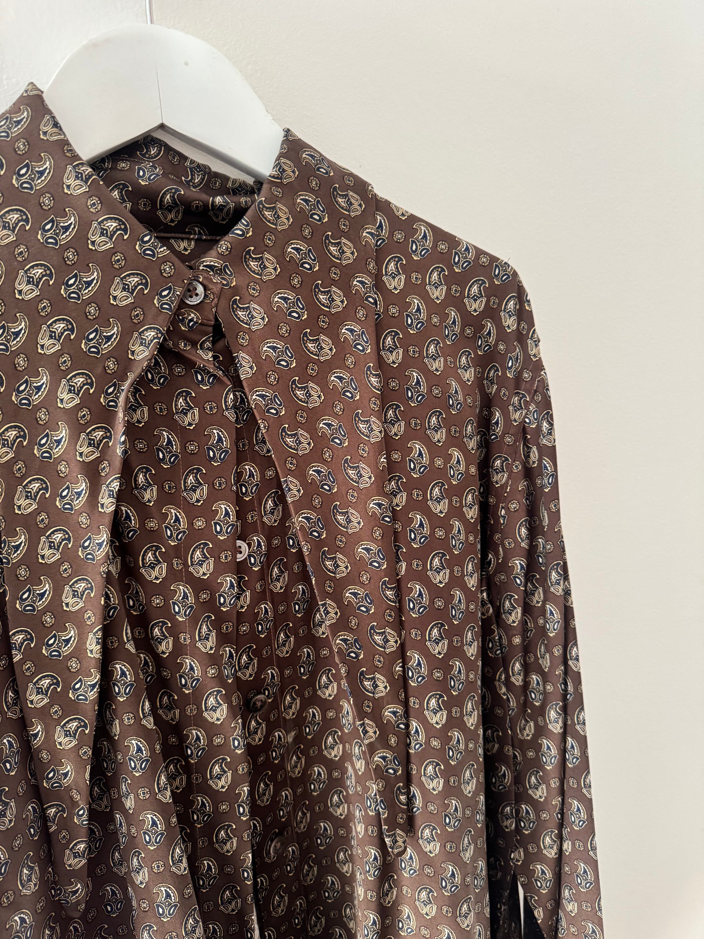 Scanlan & Theodore Paisley Silk Shirt - Size 12