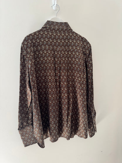 Scanlan & Theodore Paisley Silk Shirt - Size 12