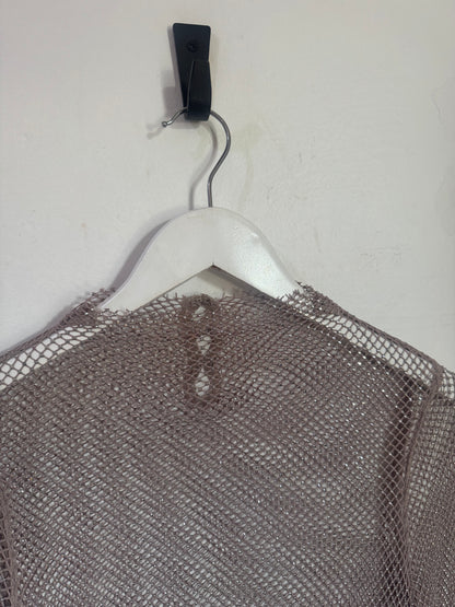Henne Mesh Net Top with Silver Beading - Size S/M
