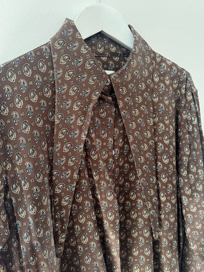 Scanlan & Theodore Paisley Silk Shirt - Size 12