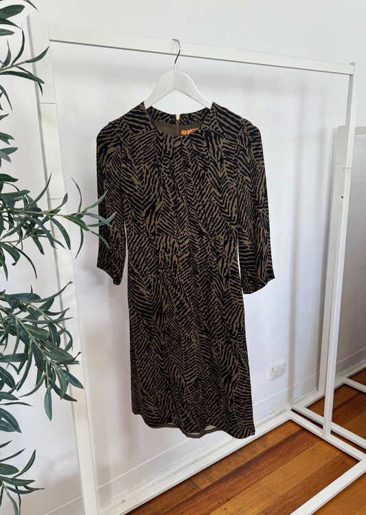 Tory Burch Green & Black Silk Dress - Size 4