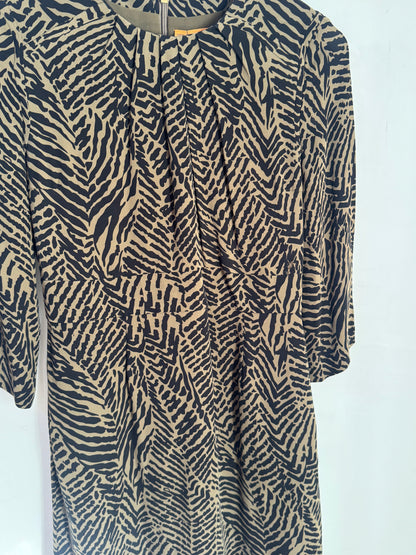 Tory Burch Green & Black Silk Dress - Size 4