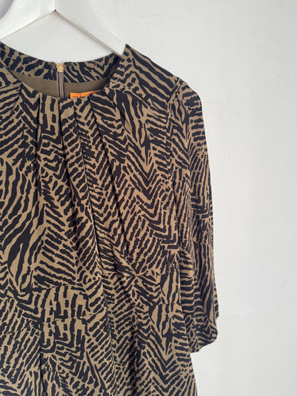 Tory Burch Green & Black Silk Dress - Size 4