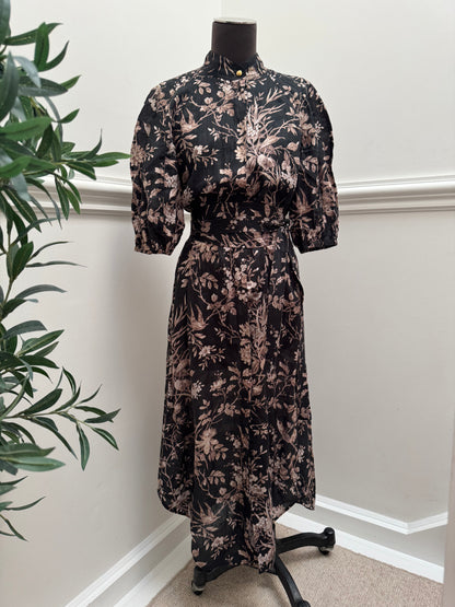 Zimmermann Mockingbird Linen Belted Midi Dress - Size 1