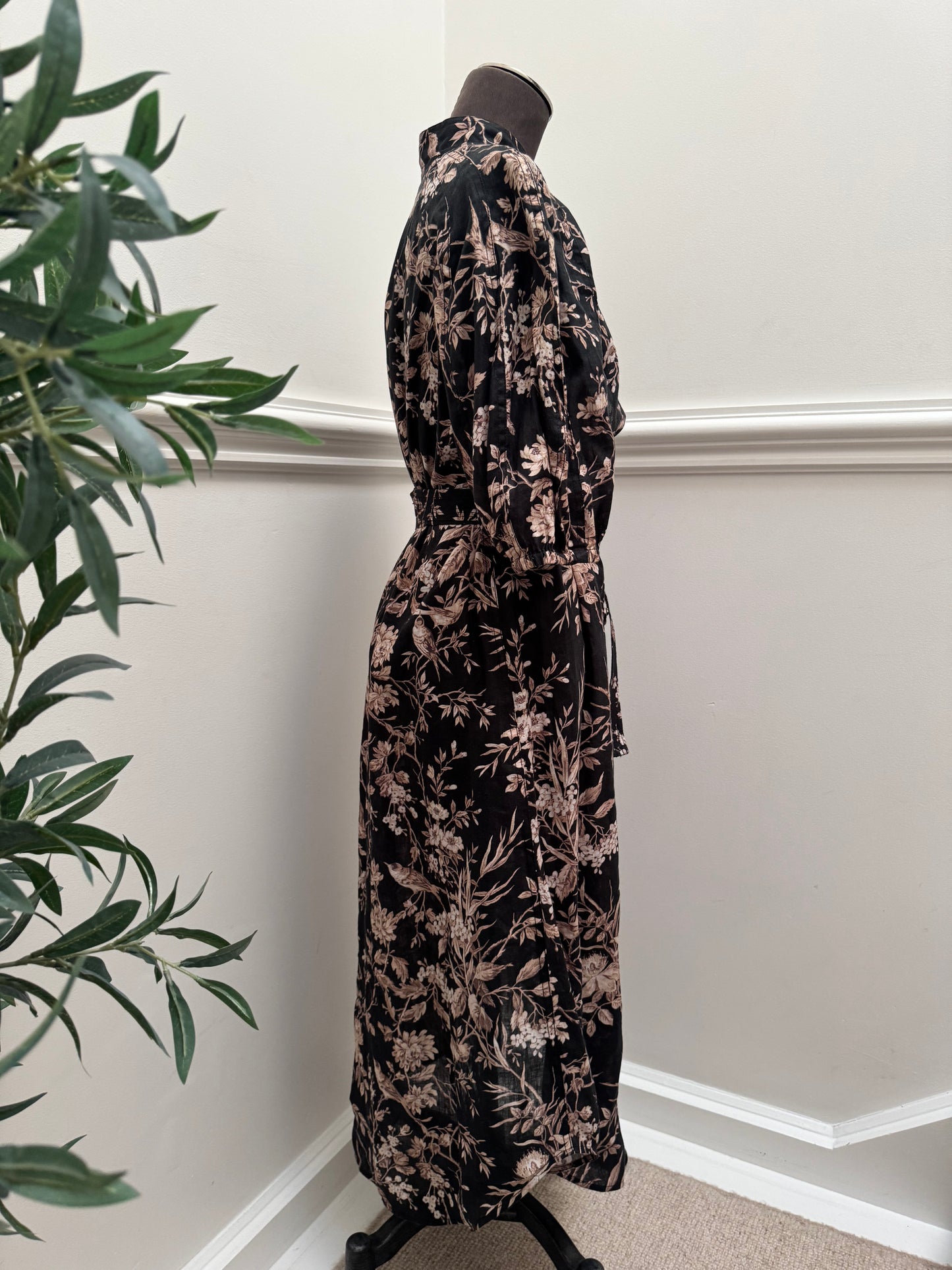 Zimmermann Mockingbird Linen Belted Midi Dress - Size 1