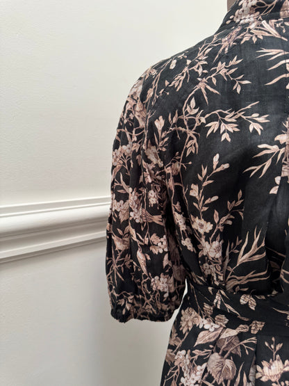 Zimmermann Mockingbird Linen Belted Midi Dress - Size 1
