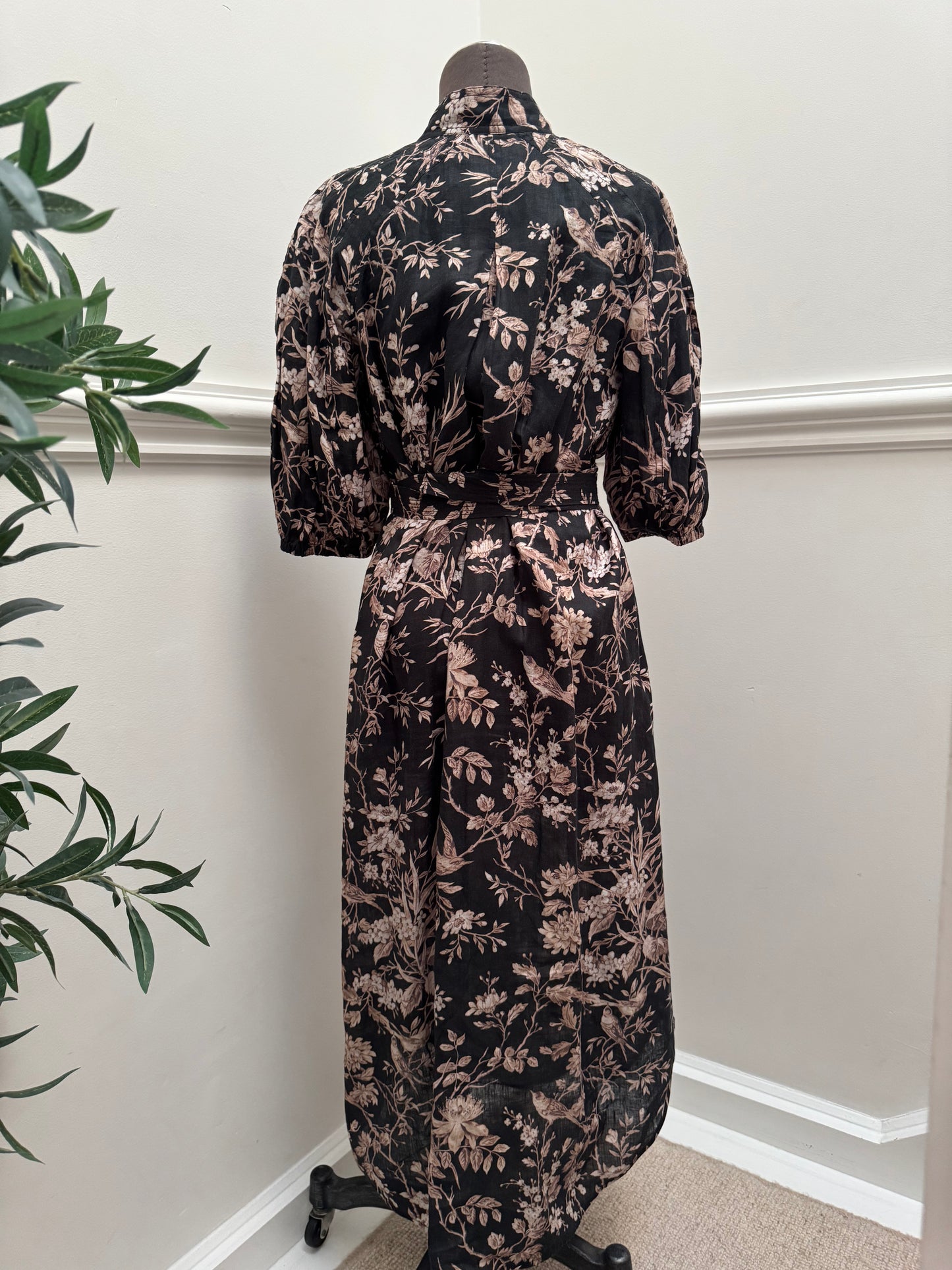 Zimmermann Mockingbird Linen Belted Midi Dress - Size 1