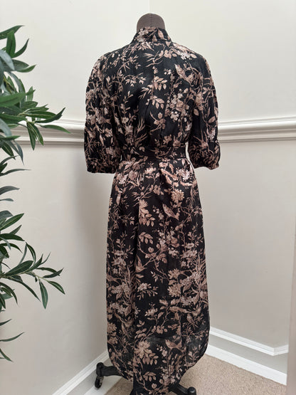 Zimmermann Mockingbird Linen Belted Midi Dress - Size 1