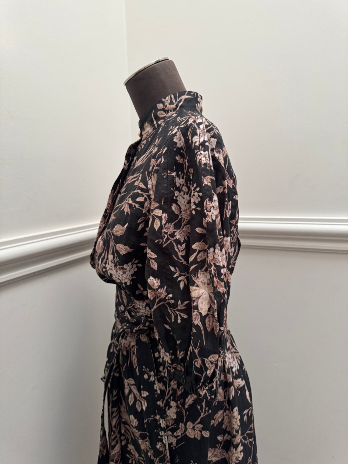 Zimmermann Mockingbird Linen Belted Midi Dress - Size 1