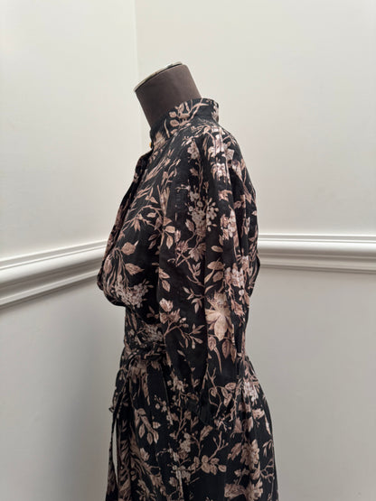 Zimmermann Mockingbird Linen Belted Midi Dress - Size 1