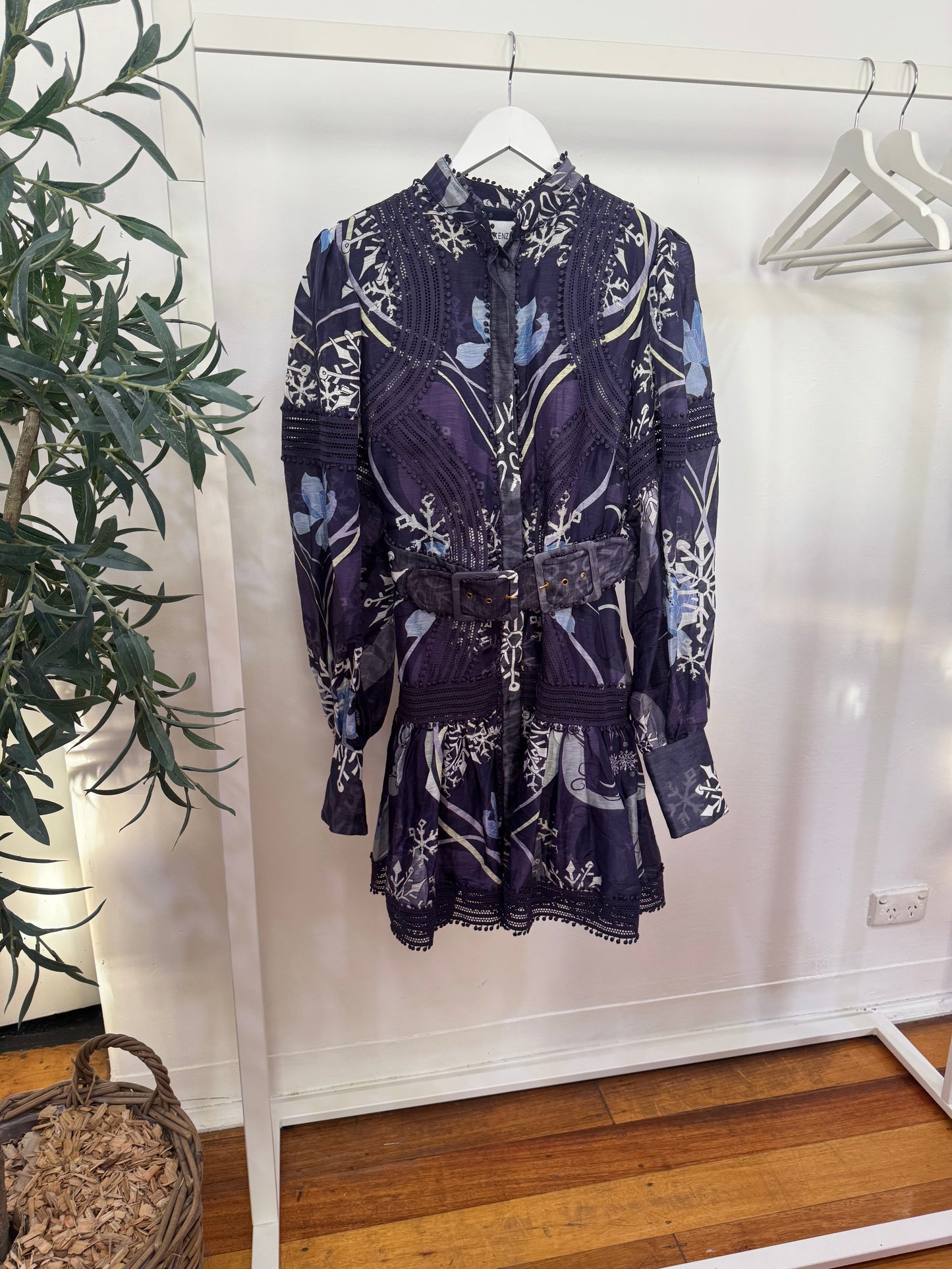 Mackenzie Mode Snowflakes Mini Dress - Size 12 (Brand New)