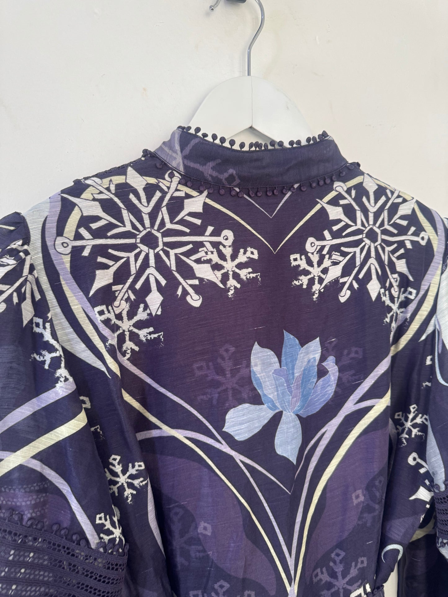 Mackenzie Mode Snowflakes Mini Dress - Size 12 (Brand New)