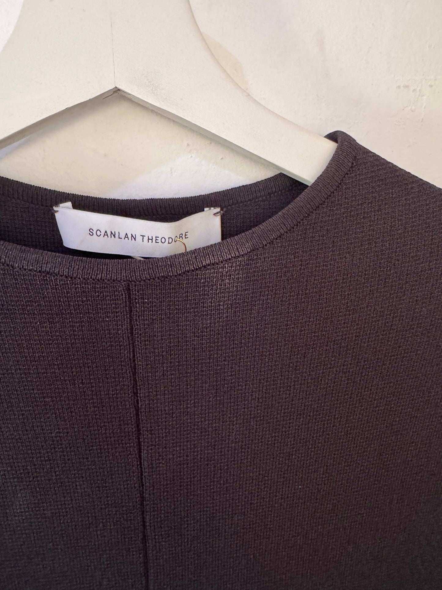 Scanlan Theordore Black Cocoon Crepe Knit Dress - Size XS