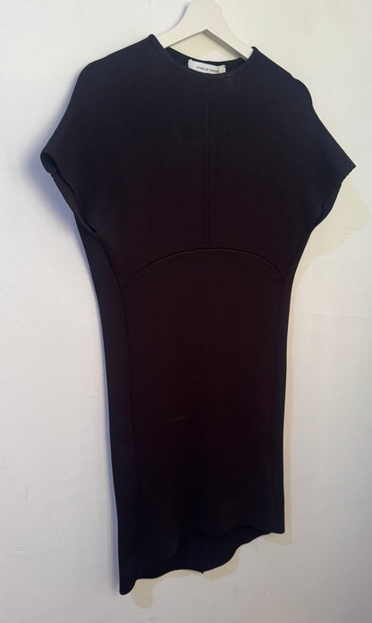 Scanlan Theordore Black Cocoon Crepe Knit Dress - Size XS