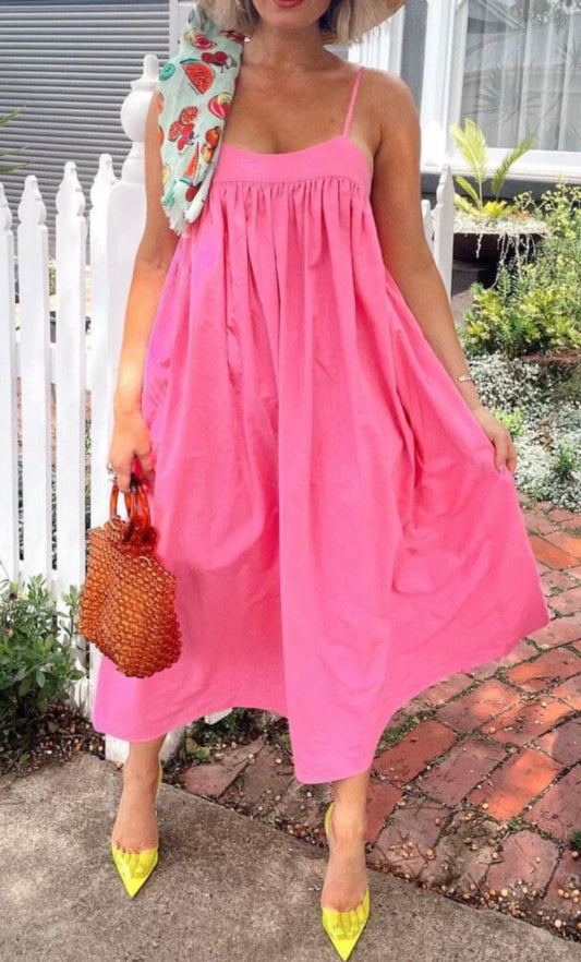 RAEF the Label Pink Frenchie Cotton Sundress - Size 10
