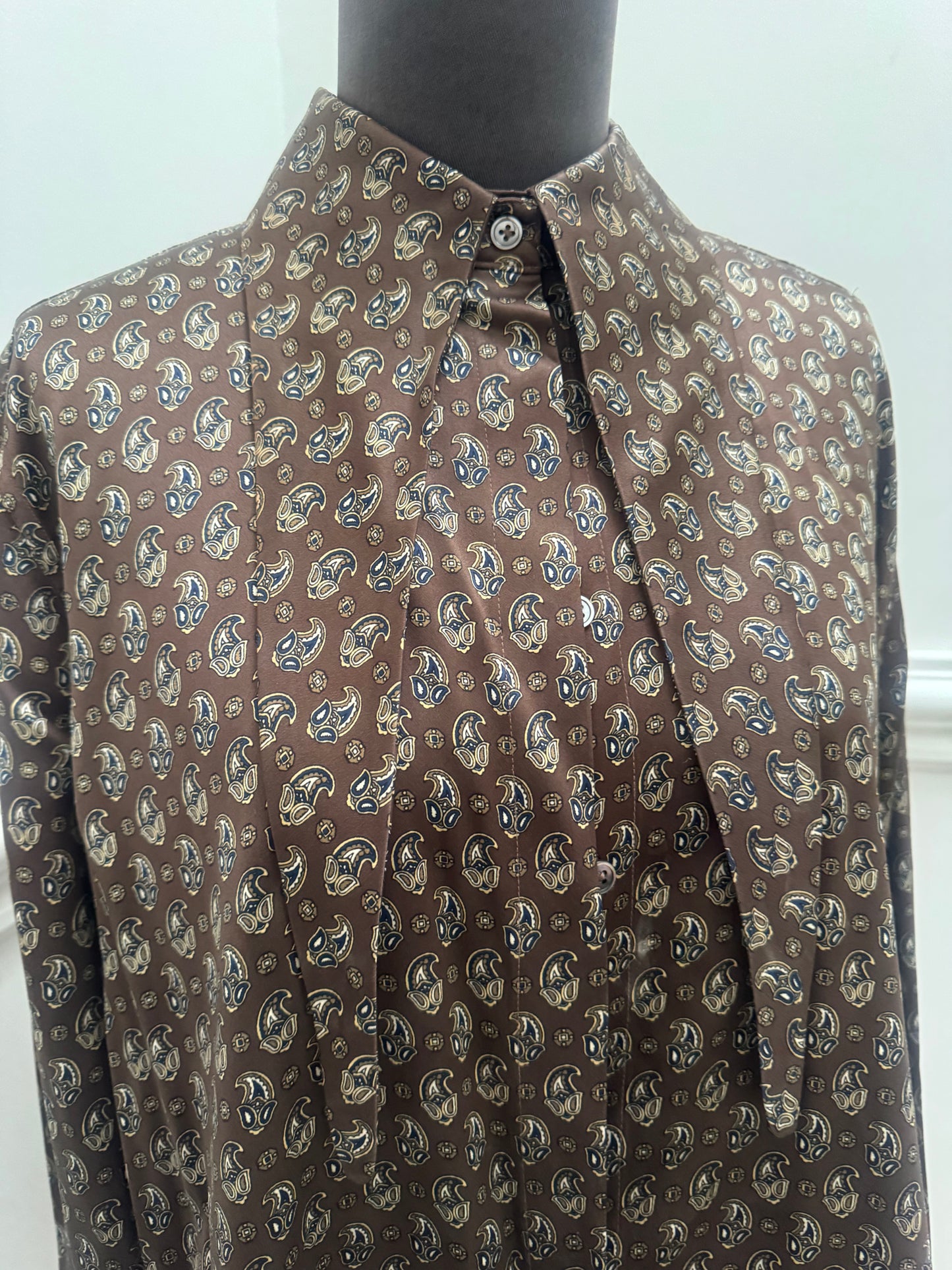 Scanlan & Theodore Paisley Silk Shirt - Size 12