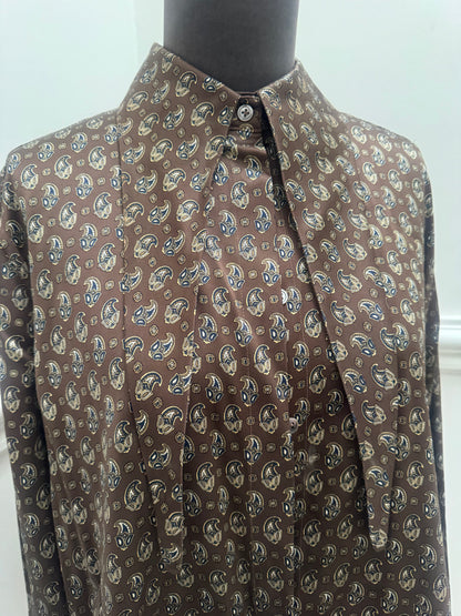 Scanlan & Theodore Paisley Silk Shirt - Size 12