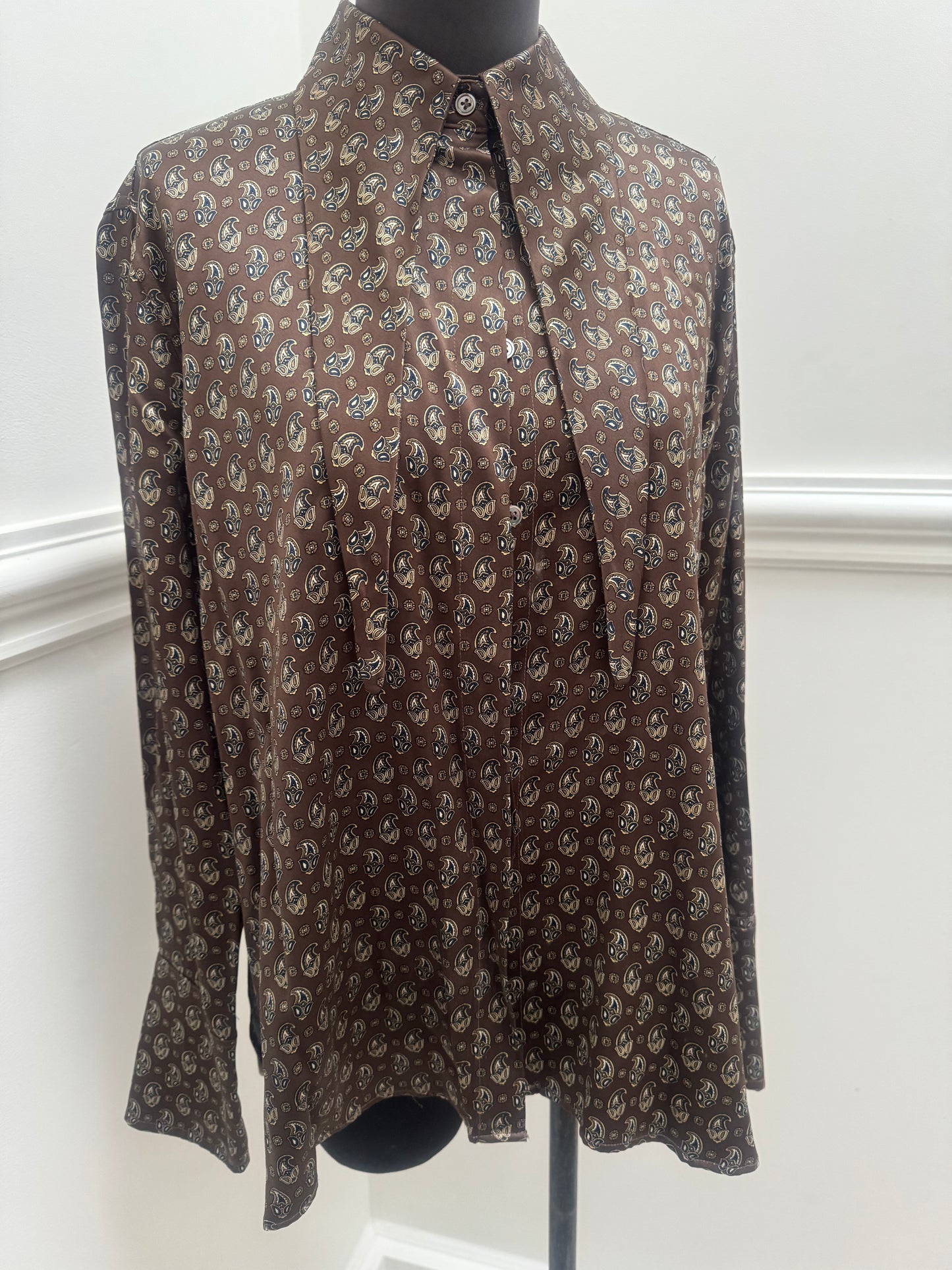 Scanlan & Theodore Paisley Silk Shirt - Size 12