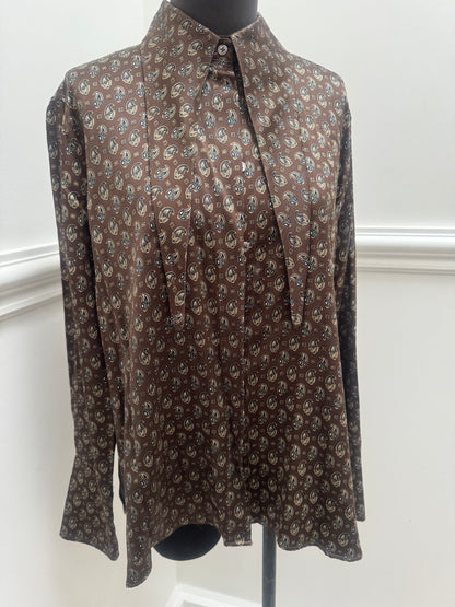 Scanlan & Theodore Paisley Silk Shirt - Size 12