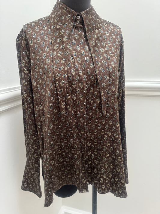 Scanlan & Theodore Paisley Silk Shirt - Size 12