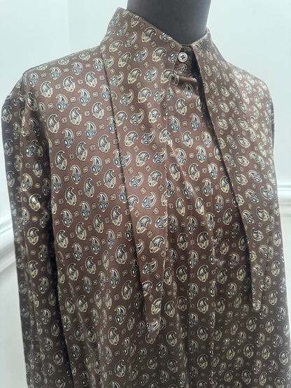 Scanlan & Theodore Paisley Silk Shirt - Size 12