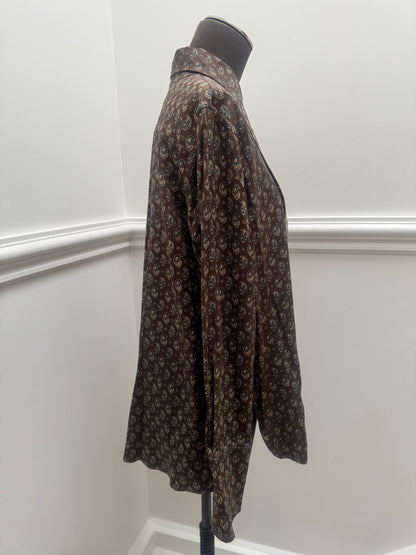 Scanlan & Theodore Paisley Silk Shirt - Size 12