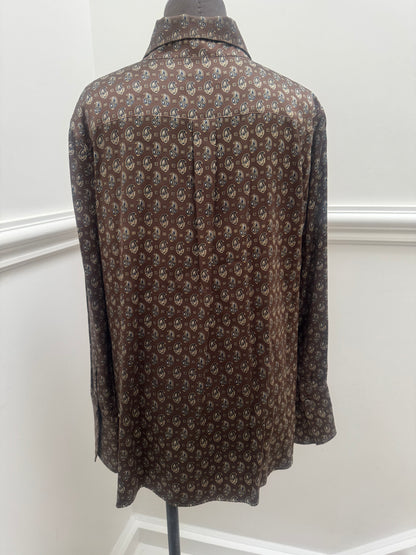 Scanlan & Theodore Paisley Silk Shirt - Size 12