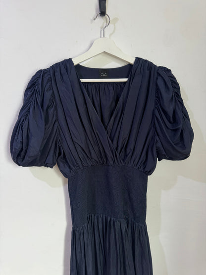 Husk Lucia Navy 100% Silk Dress - Size 8