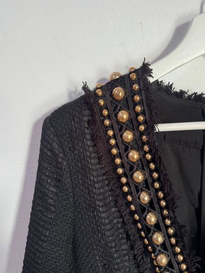 Thurley Cocktail Dress with Embellished Gold Beading - Size 12