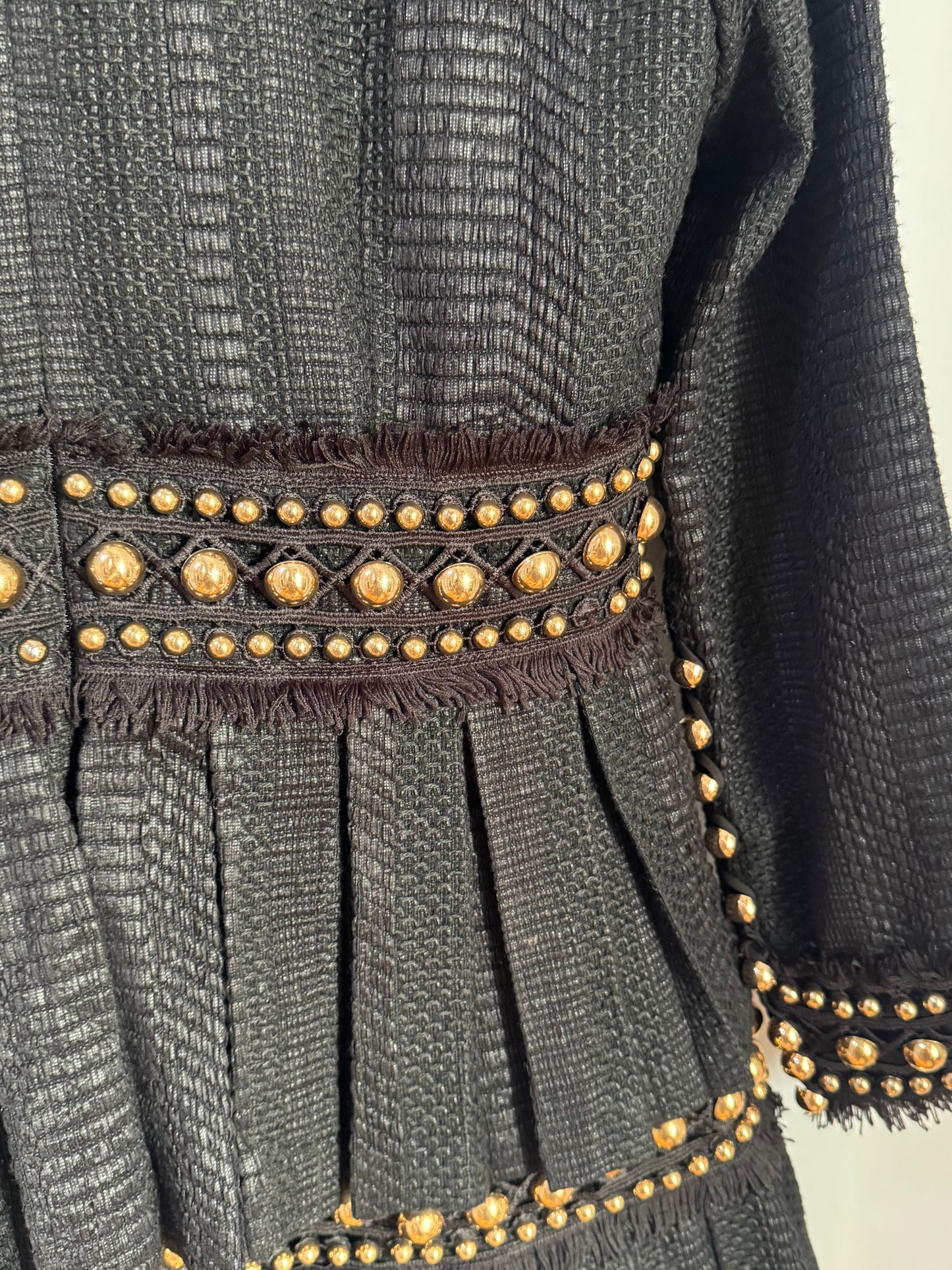 Thurley Cocktail Dress with Embellished Gold Beading - Size 12