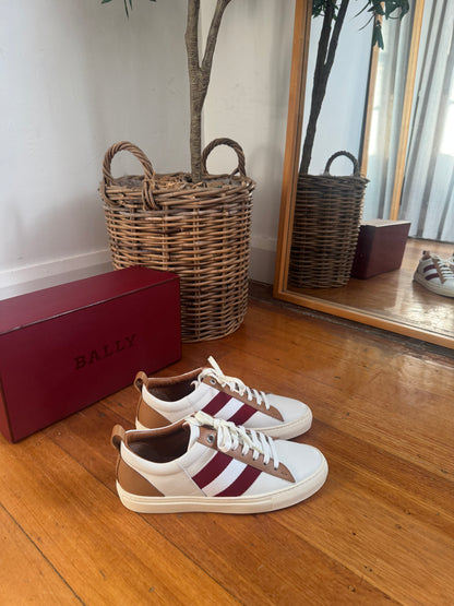 Bally Stripe Low Top Sneakers - Size 41 (Brand New in Box)