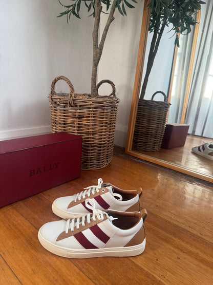 Bally Stripe Low Top Sneakers - Size 41 (Brand New in Box)