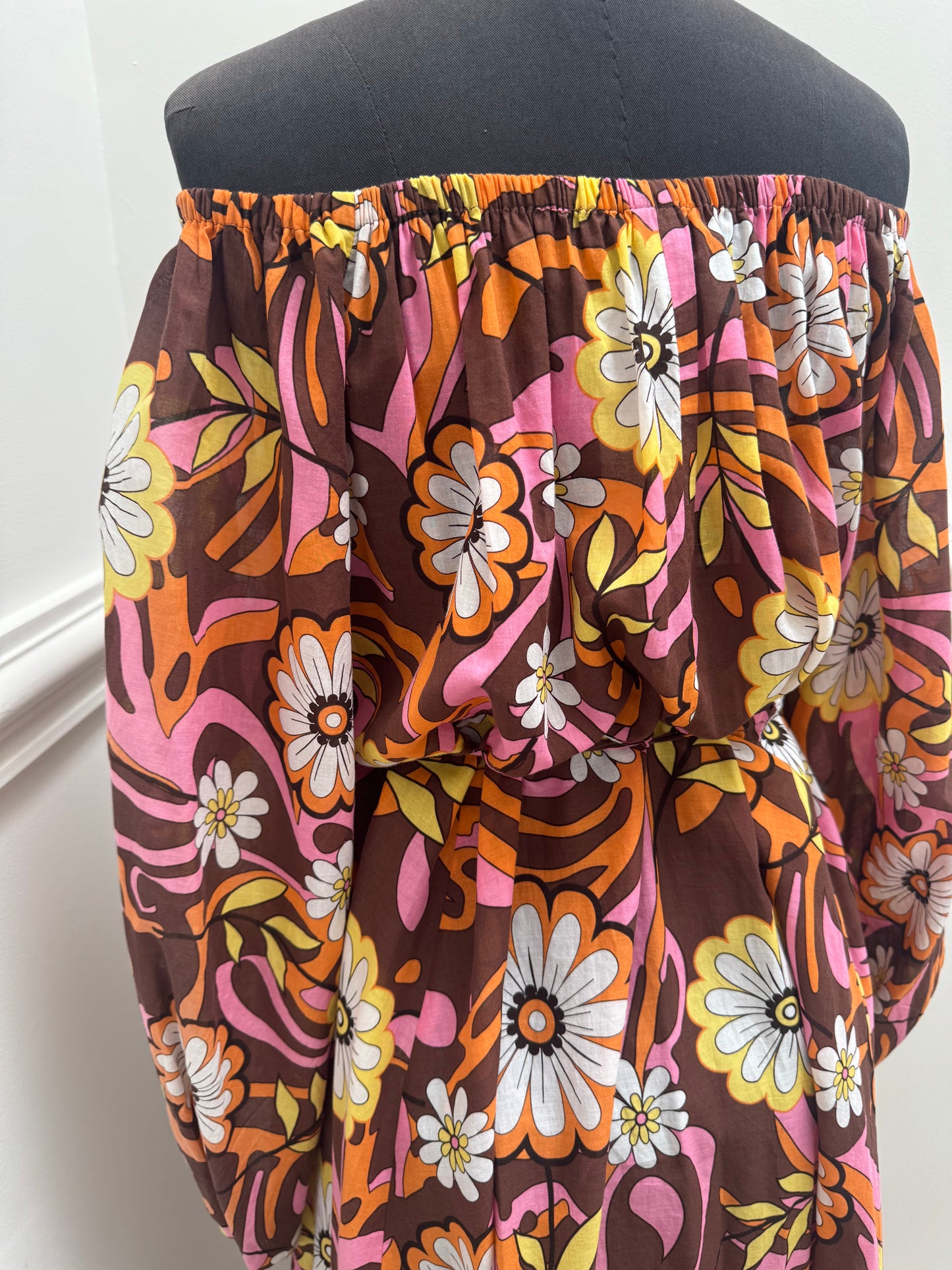 Scanlan Theodore Floral Midi Dress with Tie Belt - Size 8