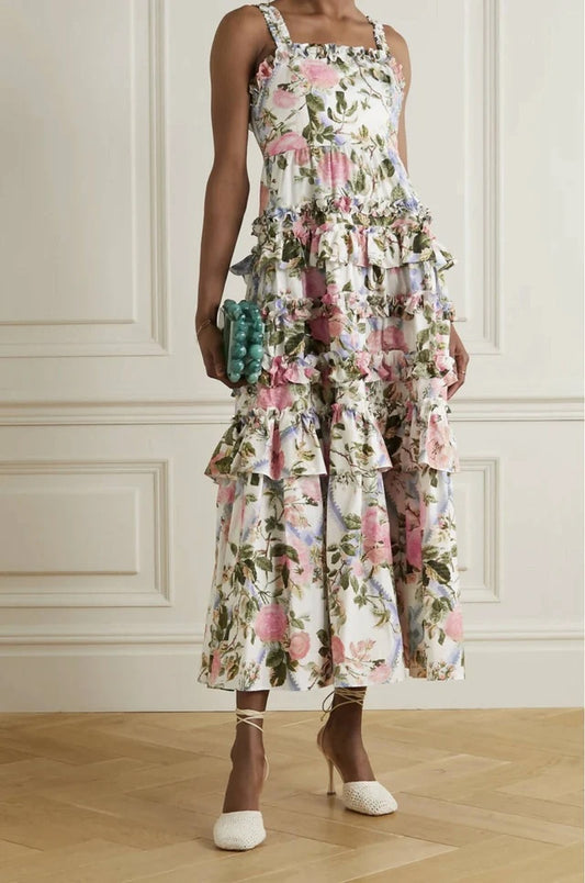 Needle & Thread Pink Floral Hettie Dress - Size 10 (Brand New)
