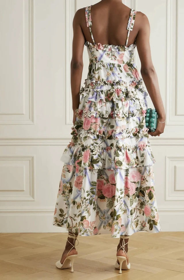 Needle & Thread Pink Floral Hettie Dress - Size 10 (Brand New)