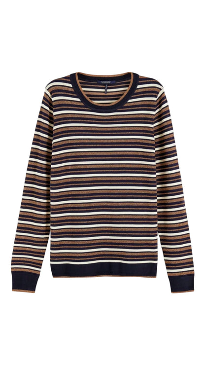 Scotch & Soda Navy & Gold KKnit Sweater - Size L