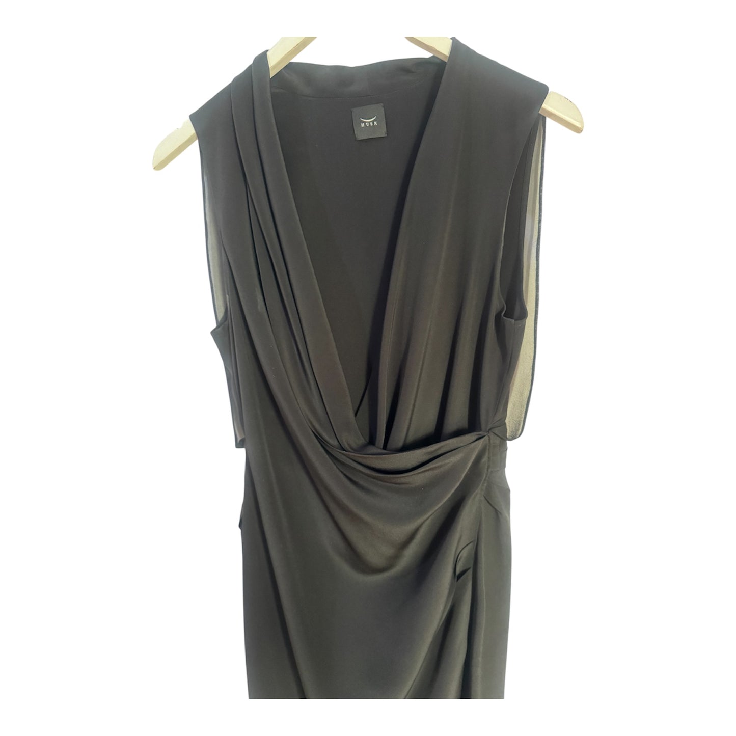 Husk Silk Drape Dress - Size 2