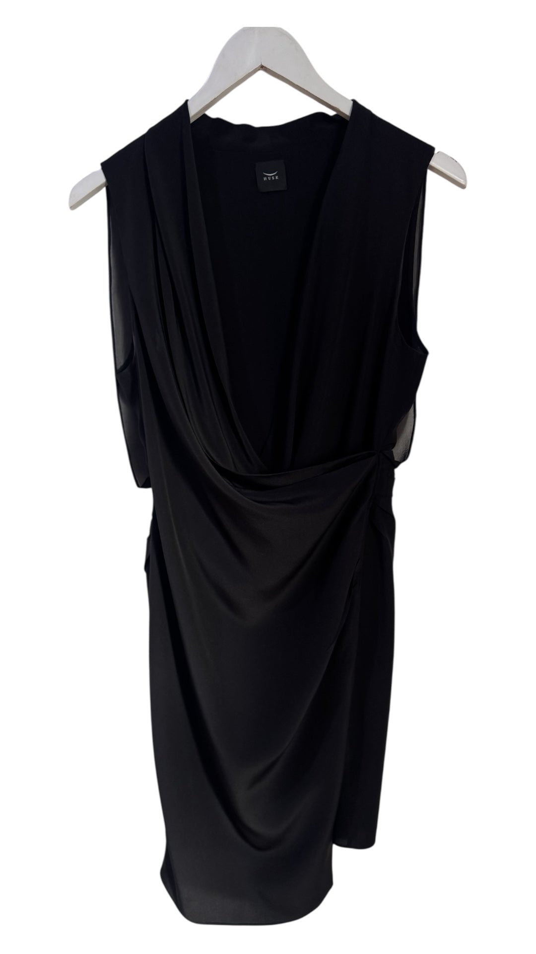 Husk Silk Drape Dress - Size 2
