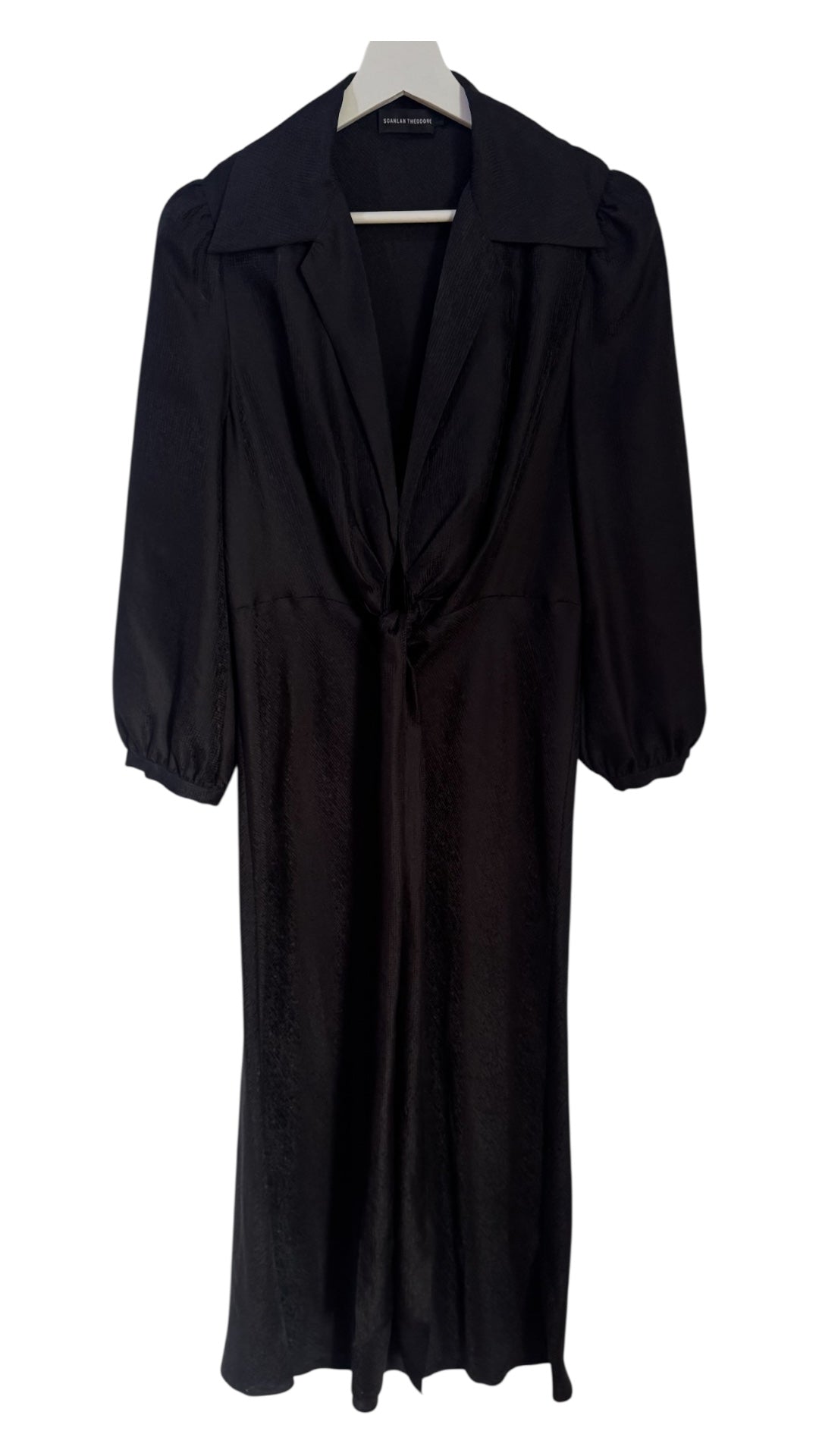 Scanlan Theodore Silk Cocoon Turban Twist Dress - Size 8