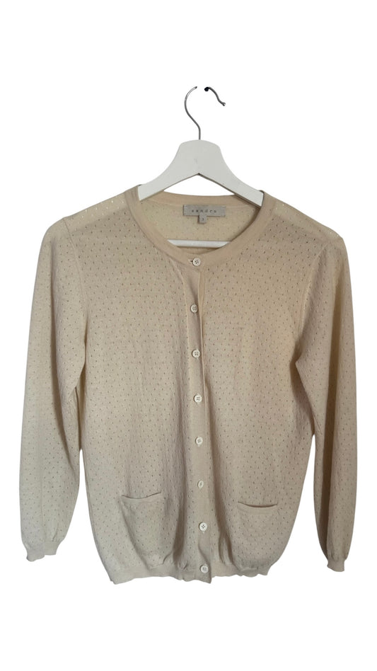 Sandro Ecru Wool & Cashmere Cardigan - Size S